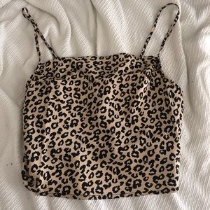 Cheetah print cropped tank